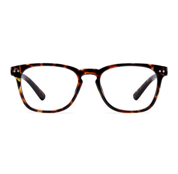 icu eyewear screen vision rectangle reading glasses - tortoise +2.50