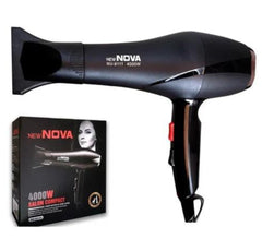 New Nova 4000W Salon Compact Hair Dryer NV-9111 - Black