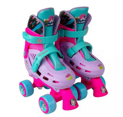 L.O.L. Surprise! Unisex Adjustable Roller Skates Purple / Teal Pink - Size J10-J13