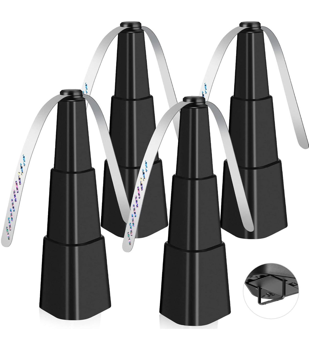 Modern Table Fly Fans 4pk Battery Operated - Black