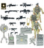 US Army Rceon Platoon Playset w/ 3 Military Action Figures plus accessories