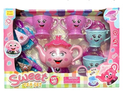 Sweet Tea 13pcs Pretend Play Kitchen Tea Set with Light and Sound
