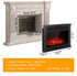 Costway 28.5" Fireplace Electric Embedded Insert Heater Glass Log Flame Remote