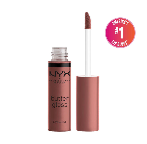nyx professional makeup butter gloss non sticky lip gloss spike toffee