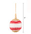 Set of 6 Fabric Red/White Ball Christmas Ornament, 6 in, by Holiday Time