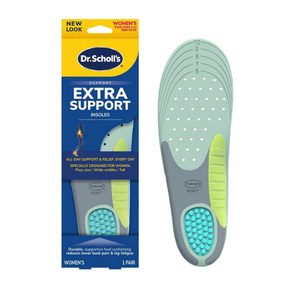 dr scholl extra support trim to fit insert insoles for women size 6-11 1 pair