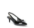 Madden NYC Women's Kitten Heel Slingback Shoes Black - Size 6