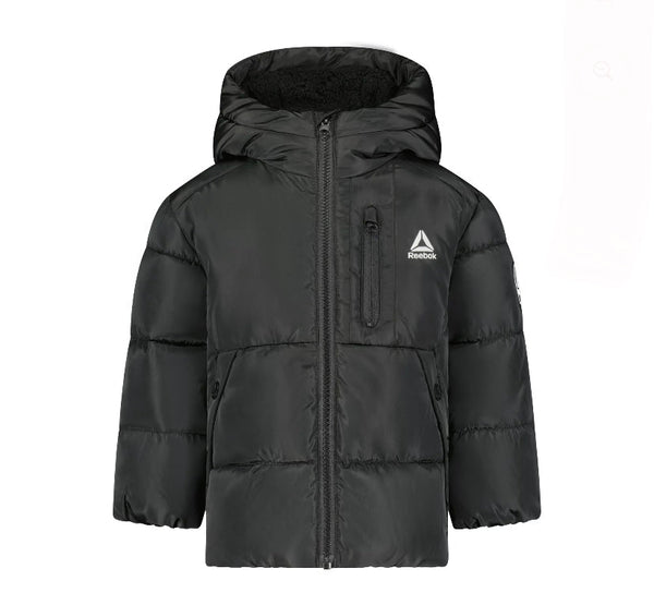 Reebok Toddler Puffer Jacket Black - Sizes 18M