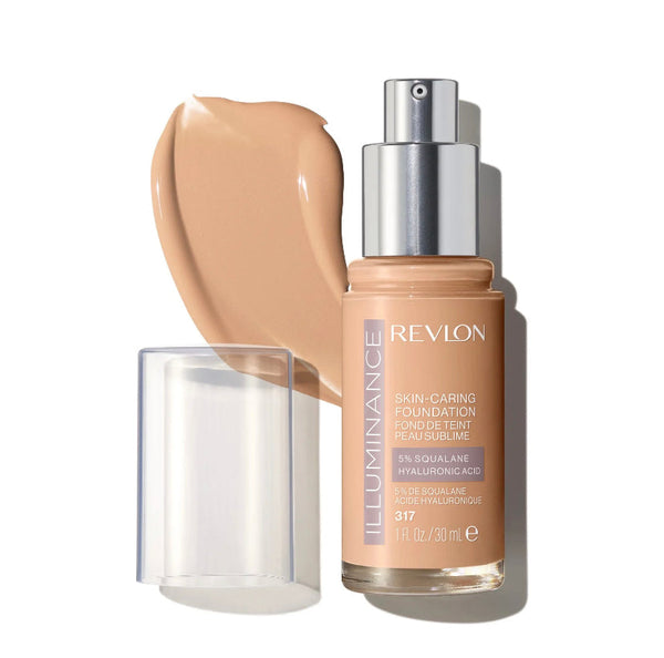 revlon illuminance skin caring liquid foundation medium coverage 317 tan sand