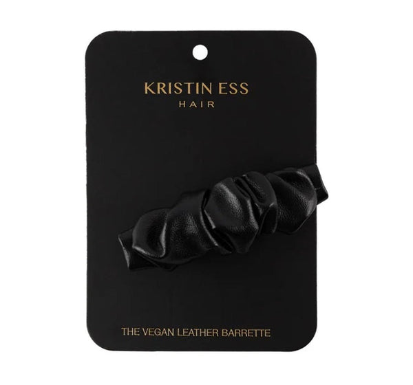 kristin ess the vegan leather barette hair clip