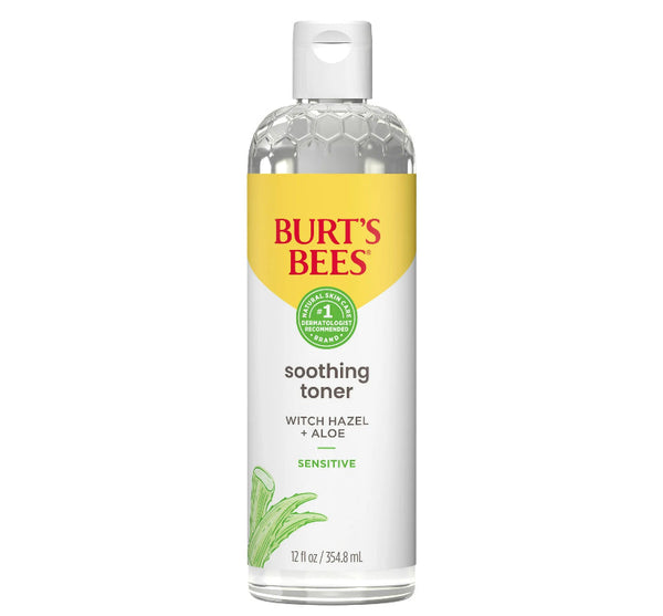 burts bee smoothing toner with witch hazel and aloe for sensitive skin 12 fl oz
