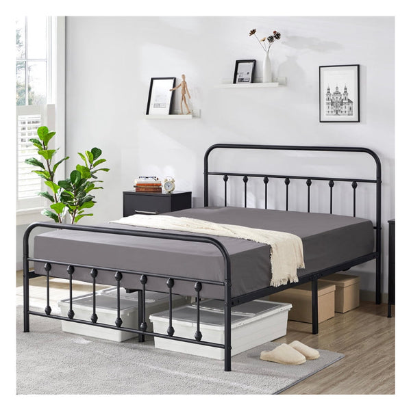 Yaheetech Classic Metal Platform Bed Frame with Headboard and Footboard - Size Twin XL