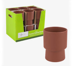 Mainstays Walmart TerraCotta Ceramic Pedestal Planter - Brown