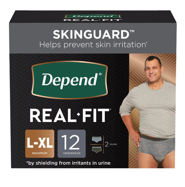 Depend Real Fit Adult Incontinence underwear for men L/XL 12ct