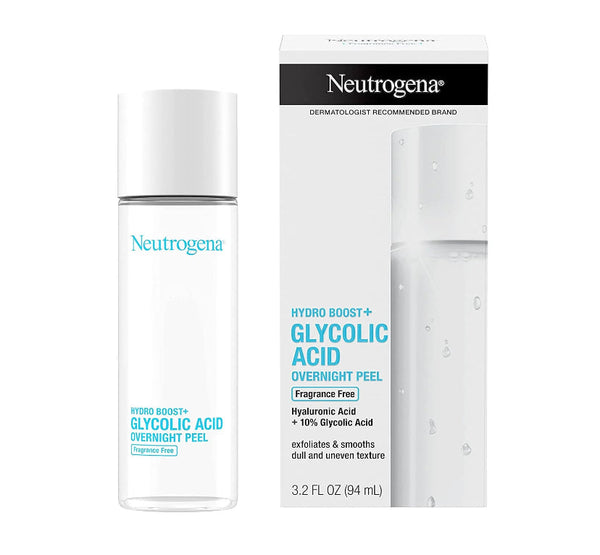 neutrogena hydro boost + glycolic acid treatment overnight face peel 3.2oz