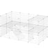 SONGMICS 2-Floor Metal Pet Playpen 36 Grid Panels Customisable Cage Enclosure Guinea Pigs Hamster Runs Indoor Use 143 x 73 x 71 cm