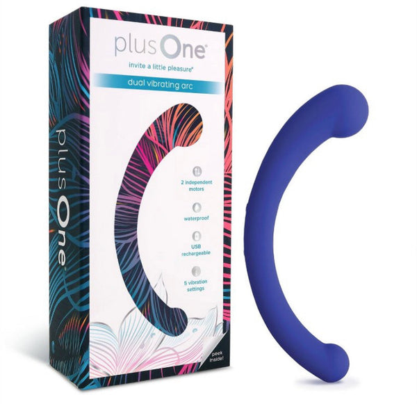 plusone dual vibrating arc rechargeable and waterproof vibrator