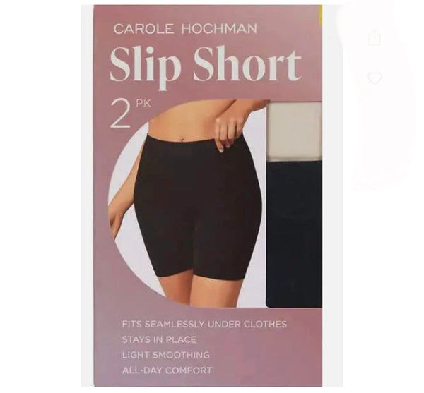 Carole Hochman Women's 2-Pack Slip Shorts, Size L