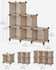 SONGMICS 6 Cube Storage Organizer DIY Closet Shelf Plastic Clothes Organizer Modular Bookcase 11.8 x 11.8 x 11.8 Inch