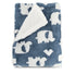 Parents Choice Blue Texture Elephant Blanket for Infant Boys and Girls 30" x 40"