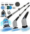 Electric Spin Scrubber Cordless Cleaning Brush Shower Cleaning Brush with 8 Replaceable Brush Heads 3 Adjustable Speeds