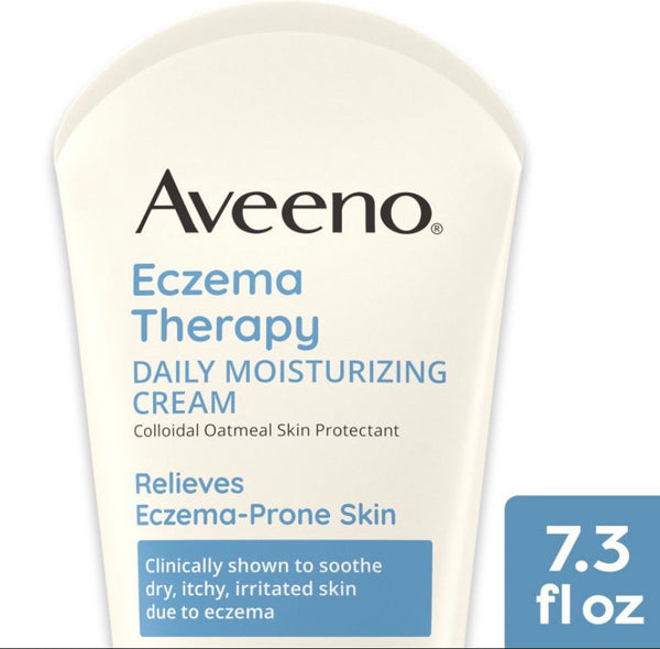 aveeno eczema therapy daily soothing eczema relief steriod free body cream fragrance free 7.3oz