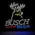 Busch Beer Deer Real Glass Neon Light Sign Home Beer Bar Pub Recreation Room Game Room Windows Garage Wall Sign 18''x14''