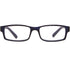 icu eyewear los angeles rectangle reading glasses - dark blue +2.00