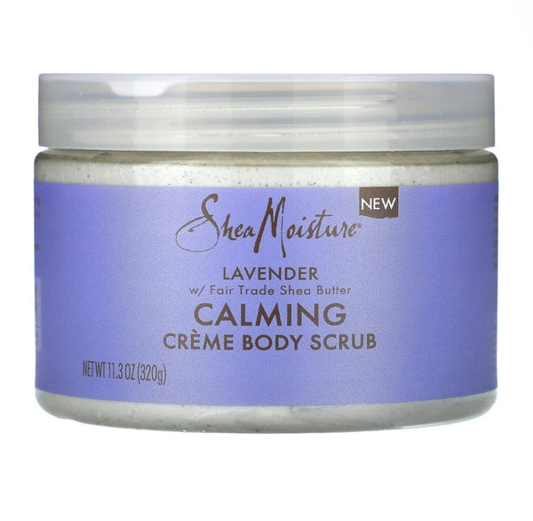 sheamoisture creme body scrub lavender calming skin care with shea butter 11.3 oz