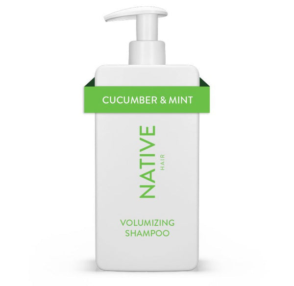 native vegan cucumber & mint natural volume shampoo clean sulfate paraben and silicone free - 16.5 fl oz