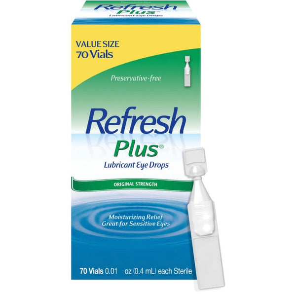 refresh plus perservative free lubricant eye drops 70ct