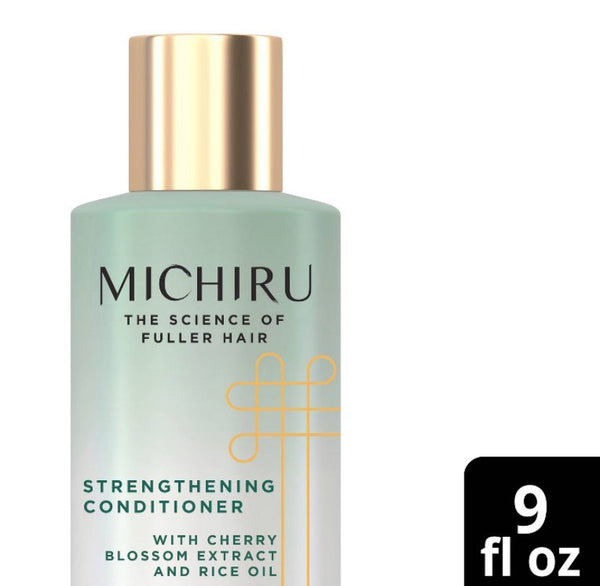 michiru cherry blossom extract & rice oil silicone strengthening conditioner 9 fl oz