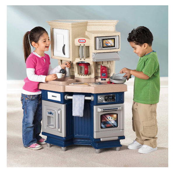 Little Tikes Super Chef 13-Piece Pretend Play Kitchen Toys Playset with Microwave, Oven and Coffee Maker ***no accessories***