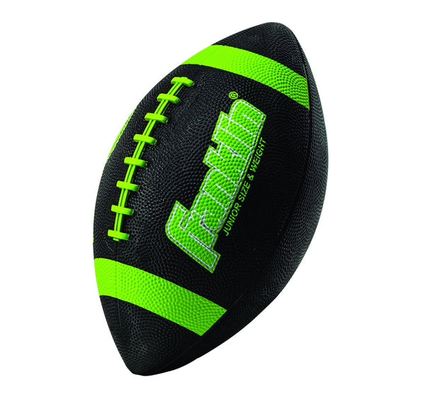 Franklin Sports Junior Rubber Football - Grip-Rite 100 - 10" x 6" - Black