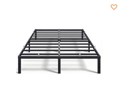 Vasagle Metal Bed Frame 14" Height Heavy-Duty 1100lbs Weight Capacity Black - Full Size