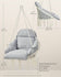 SONGMICS Hanging Chair, Hammock Chair with Large Thick Cushion Boho Swing Chair Holds up to 264 lb - Gray