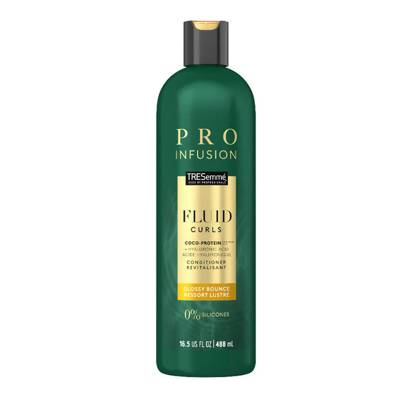 tresemme pro infusion fluid curls conditioner with natural coconut droplets plant based salon protein & hyaluronic acid 16.5 fl oz