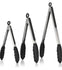 U-Taste High Quality Tongs 3pc Set 7", 9" and 12" Kitchen Cooking Tong - Black