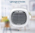 Portable USB Rechargeable Air Cooler Air Conditioner Fan Evaporative Cooler Fan Space Cooler Fan Quiet Desk Fan