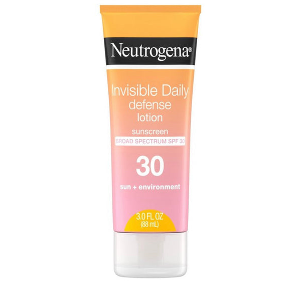 neutrogena invisible daily defense sunscreen lotion spf 30 3 fl oz