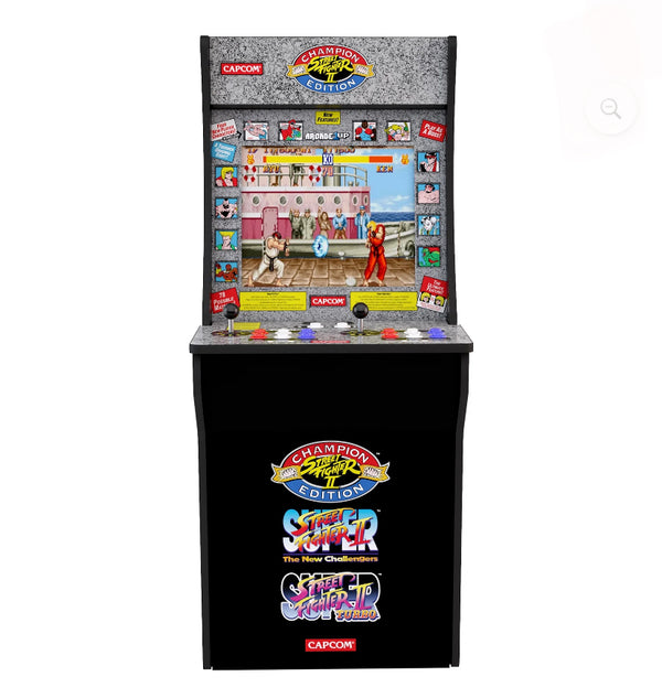 Arcade1Up Street Fighter 3 in 1 Home Retro Arcade Cabinet with 17-inch Screen and Riser *LIKE NEW*