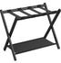 SONGMICS Luggage Rack for Guest Room Suitcase Stand with Storage Shelf - Black