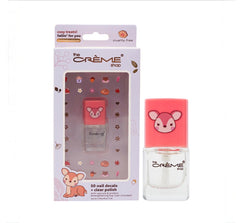 The Creme Shop Clear Nail Polish Set w/ 50 Nail Decals 0.18oz