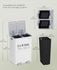 SONGMICS 2 x 8 Gallon Garbage Trash Can 2 Compartments Foot Pedal Soft Close Lid - Matte White