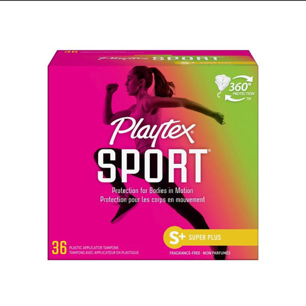 Playtex sport plastic tampons unscented super plus absorbency - 36ct