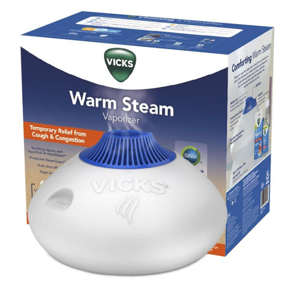 vicks warm steam vaporizer humidifier with night light 1.5gal