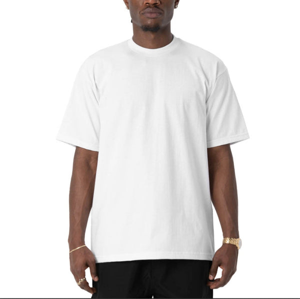 Pro Club Men Cotton Short Sleeve Crew Neck T-Shirt White - Size L