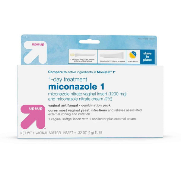 miconazole vaginal antifungal cream - 1 day treatment - 0.32oz up&up