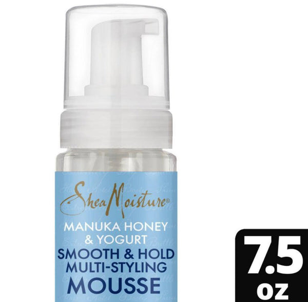 sheamoisture manuka honey & yogurt smooth & hold multi styling hair mousse 7.5 fl oz
