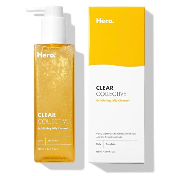 hero cosmetic clear collective exfoliating jelly cleanser citrus 150ml